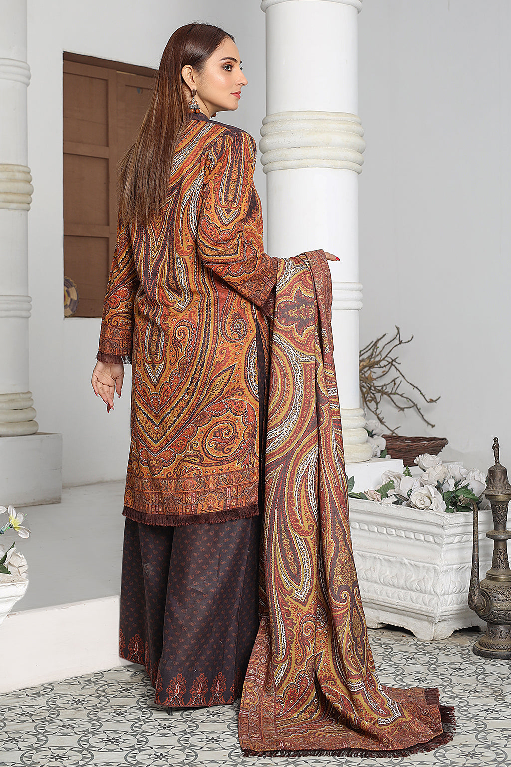 Aimal (3pc-Unstitched with shawl)