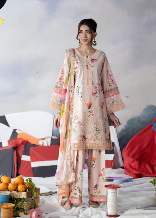 3 Piece - Embroidered Lawn Suit 3