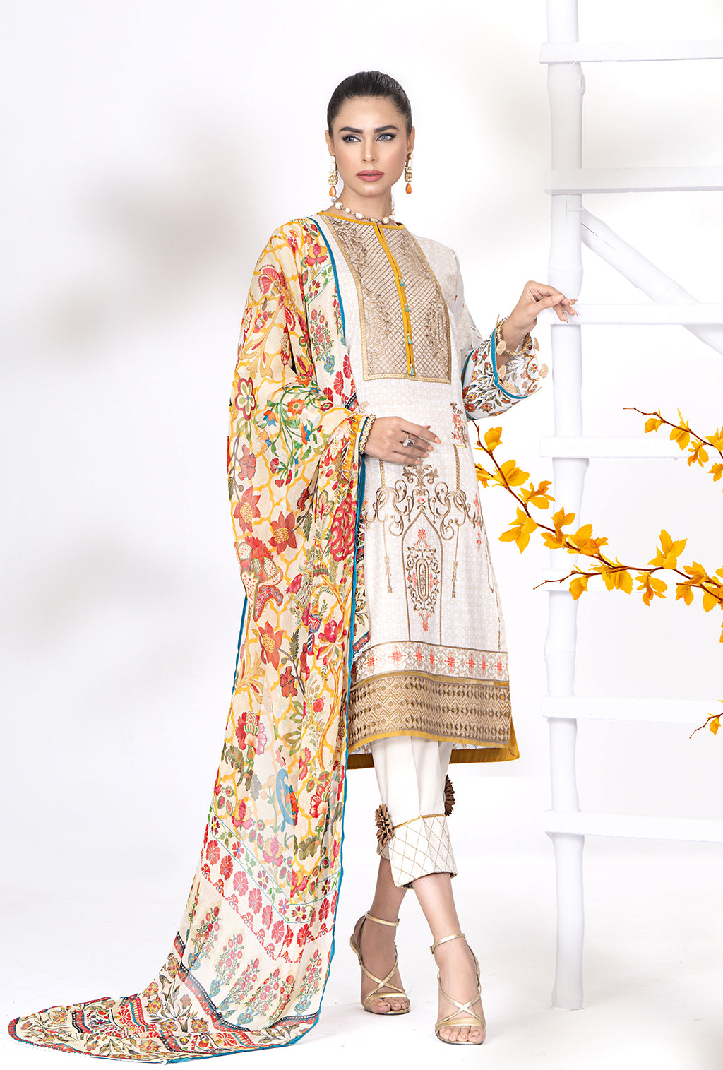 BAROQUE (Luxury Lawn)-3Pc-Unstitched